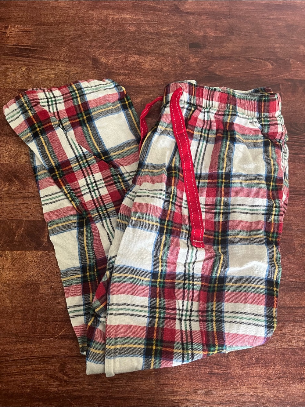 Women’s Red Plaid Lounge Pants with Drawstring